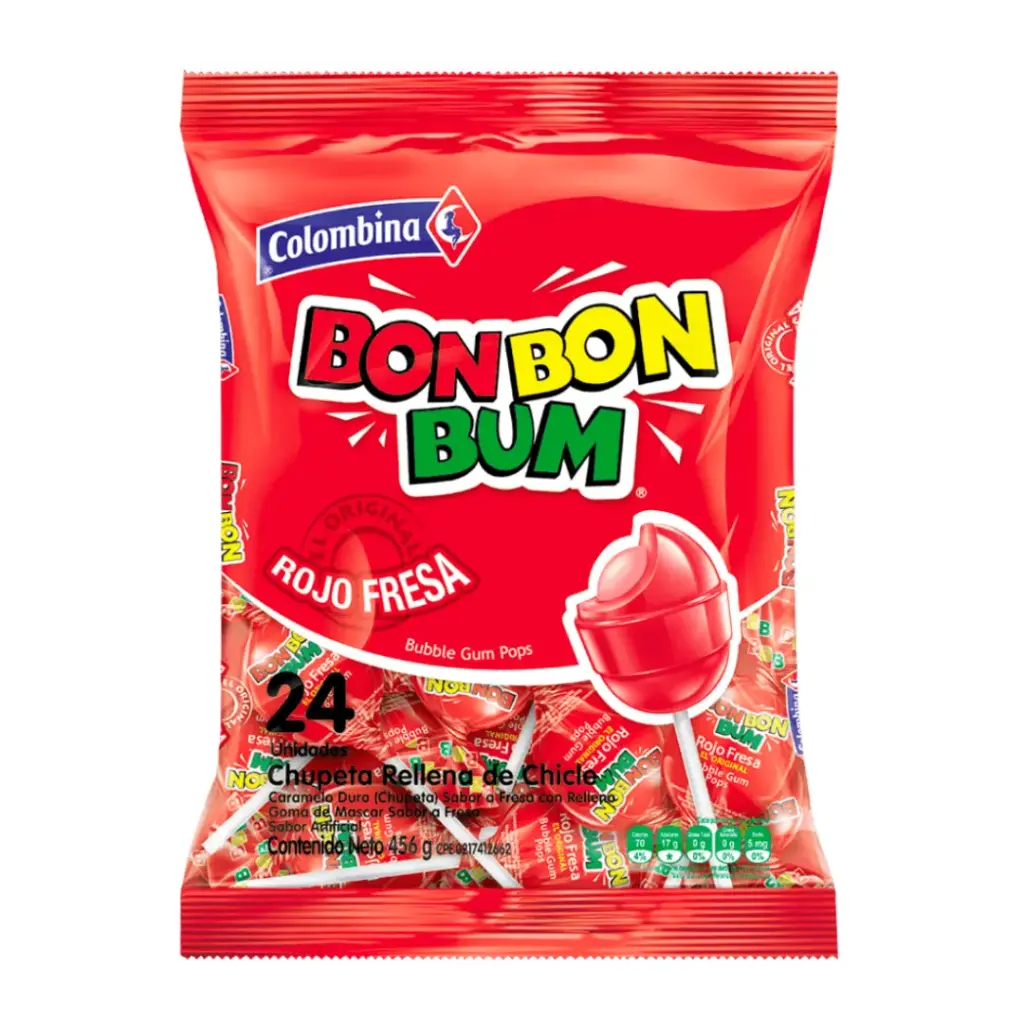 BON BON BUM FRESA BOLSA 24U 456G
