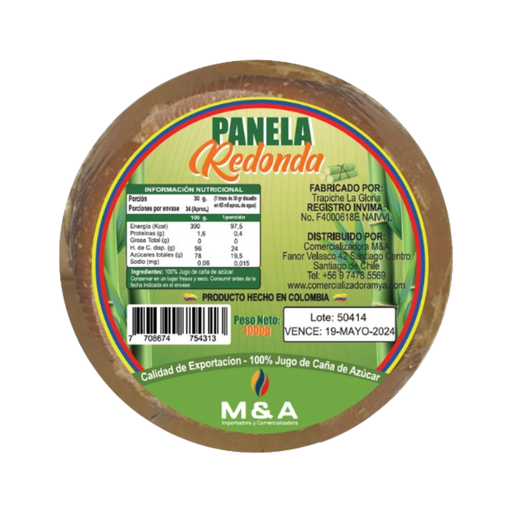 [4810002] PANELA PASTUSA REDONDA 1000 gr
